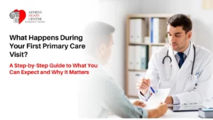 First primary care visit patient checkup at Athens Heart Center