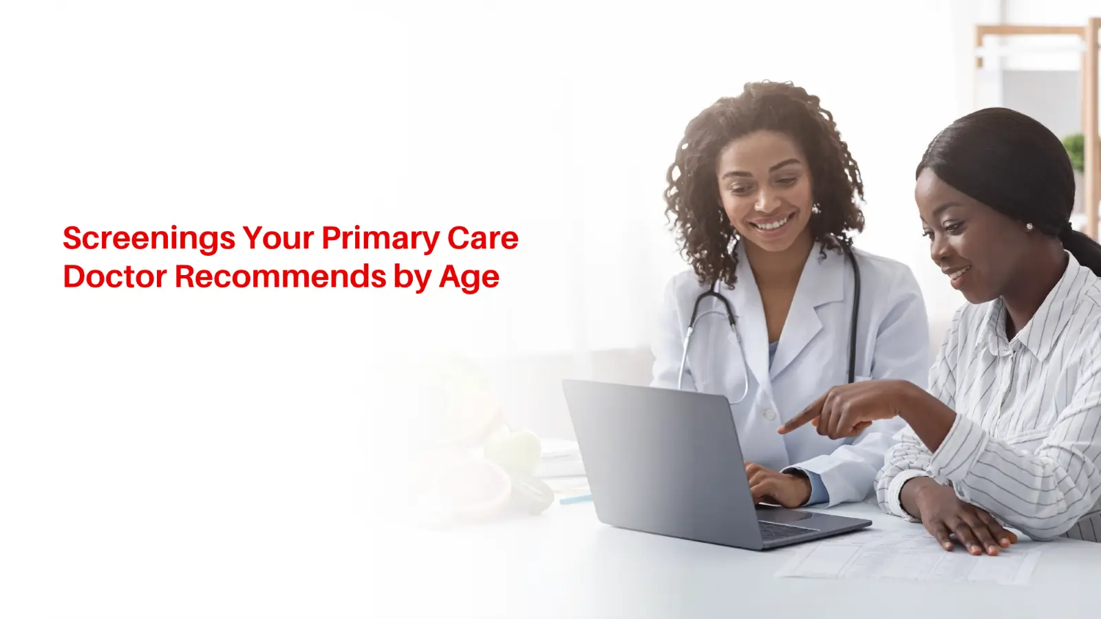 Dr. Subodh Agrawal discussing age-appropriate preventive health screenings and a personalized care plan with a patient in an examination room.