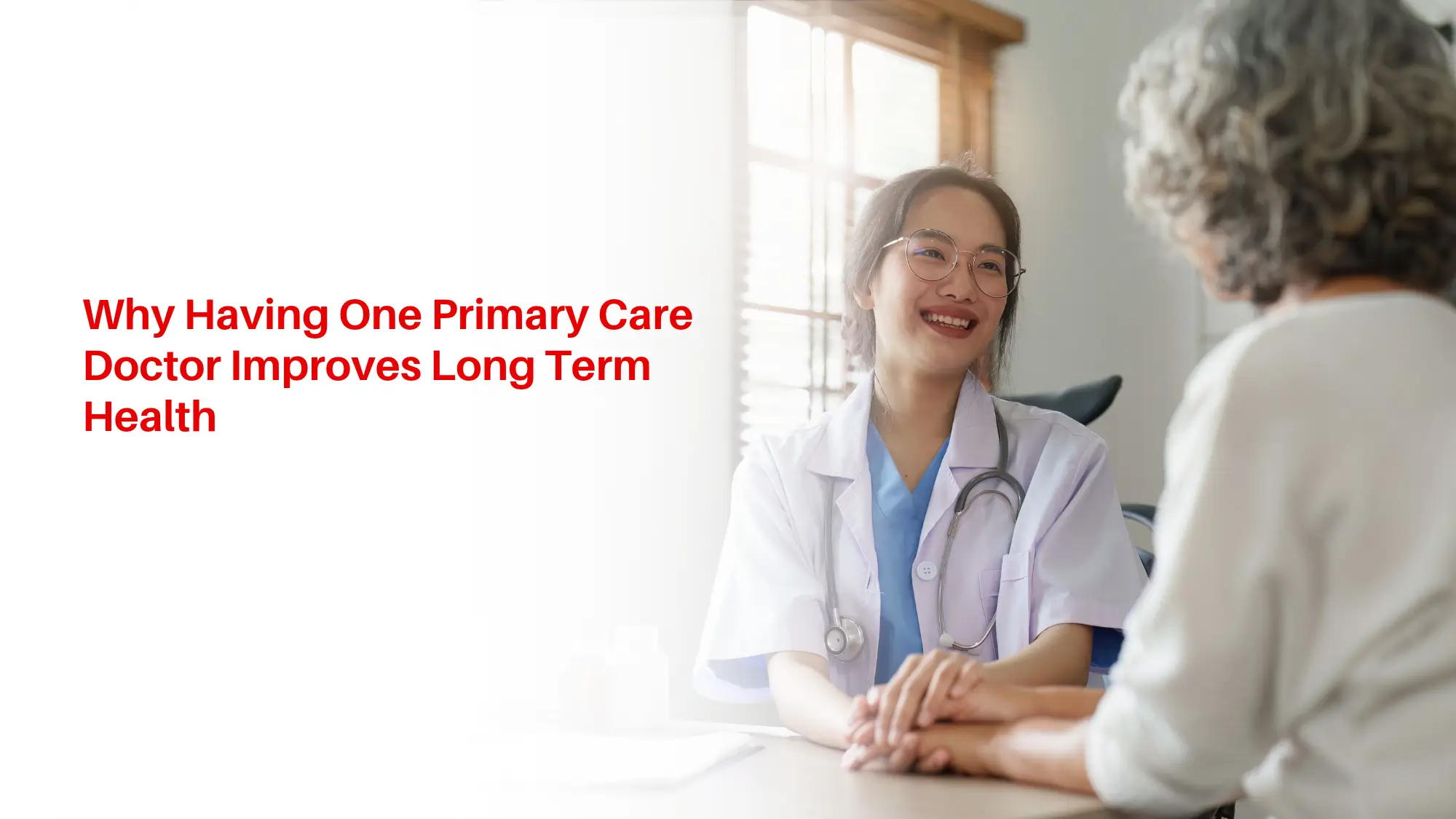 Dr. Subodh Agrawal having an ongoing, supportive primary care consultation with a long-term patient in a clinic.